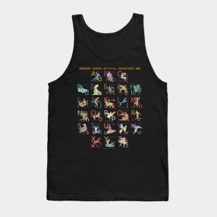 Ancient Greek Mythical Creatures ABC by Greek myth Comix Tank Top